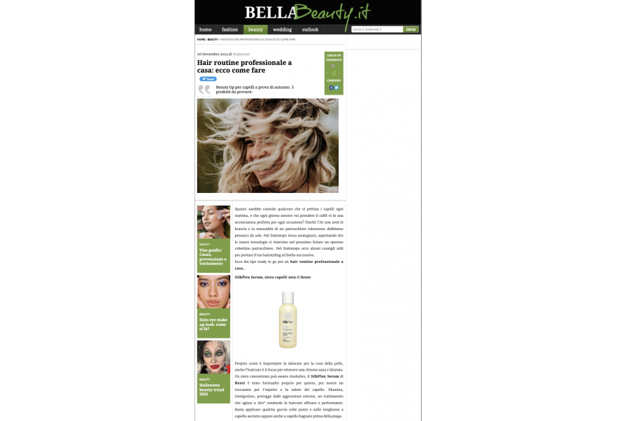 Hair Routine Professionale a casa. BELLABeauty.it parla di SilkPlex Serum